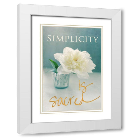 Spring Blossoms White Modern Wood Framed Art Print with Double Matting by Gardner, Sarah