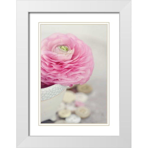 Softy Elegant II White Modern Wood Framed Art Print with Double Matting by Gardner, Sarah