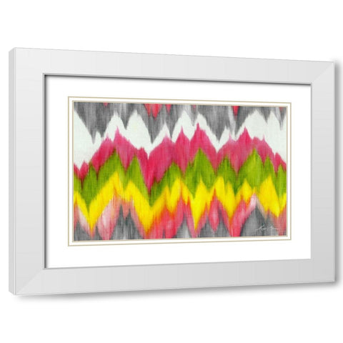 Vibrant Crests White Modern Wood Framed Art Print with Double Matting by Edwins, Hugo
