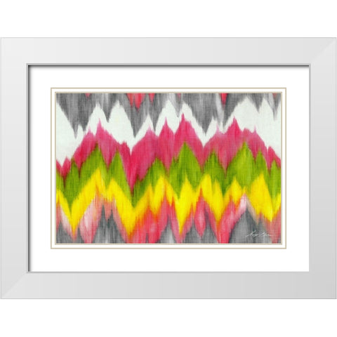 Vibrant Crests White Modern Wood Framed Art Print with Double Matting by Edwins, Hugo