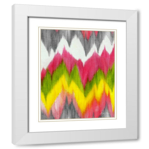 Vibrant Crests I White Modern Wood Framed Art Print with Double Matting by Edwins, Hugo