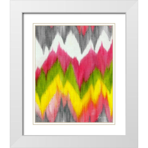 Vibrant Crests I White Modern Wood Framed Art Print with Double Matting by Edwins, Hugo