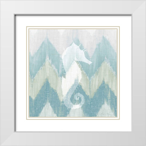 Chevron Sea Creature I White Modern Wood Framed Art Print with Double Matting by Edwins, Hugo