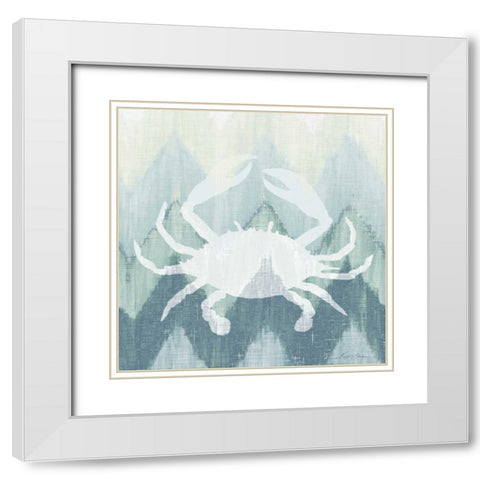 Chevron Sea Creature III White Modern Wood Framed Art Print with Double Matting by Edwins, Hugo