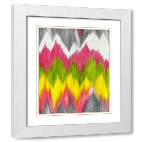 Vibrant Crests II White Modern Wood Framed Art Print with Double Matting by Edwins, Hugo