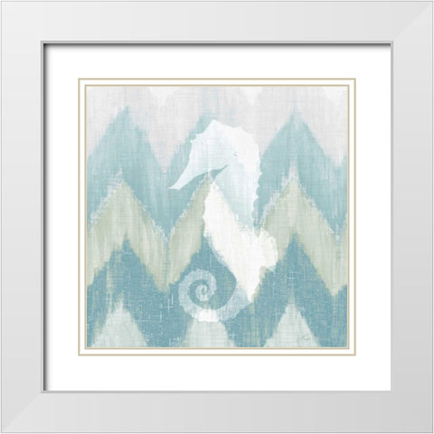 Chevron Sea Creature II White Modern Wood Framed Art Print with Double Matting by Edwins, Hugo