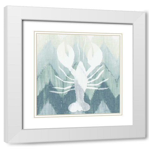 Chevron Sea Creature IV White Modern Wood Framed Art Print with Double Matting by Edwins, Hugo