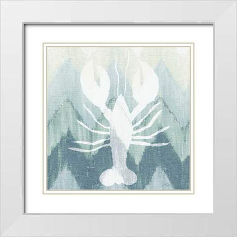 Chevron Sea Creature IV White Modern Wood Framed Art Print with Double Matting by Edwins, Hugo