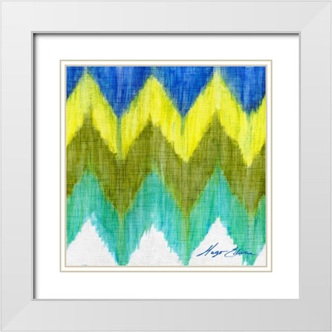 Brilliant Chevron II White Modern Wood Framed Art Print with Double Matting by Edwins, Hugo