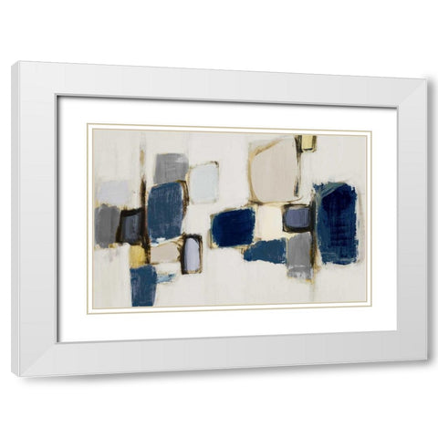 Main Cityside Blue Panel White Modern Wood Framed Art Print with Double Matting by Loreth, Lanie