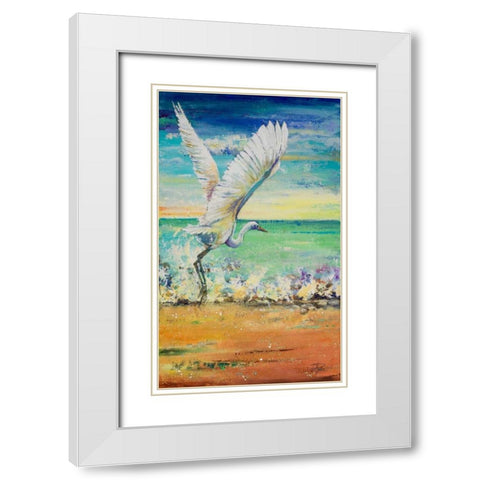 Great Egret I White Modern Wood Framed Art Print with Double Matting by Pinto, Patricia