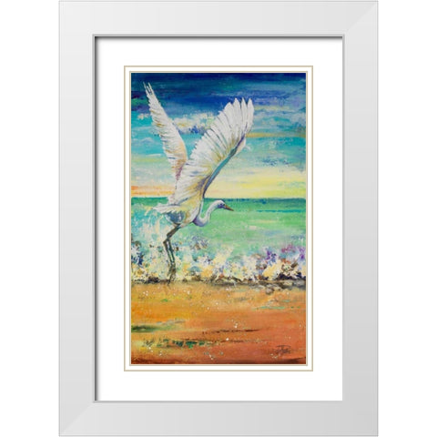 Great Egret I White Modern Wood Framed Art Print with Double Matting by Pinto, Patricia
