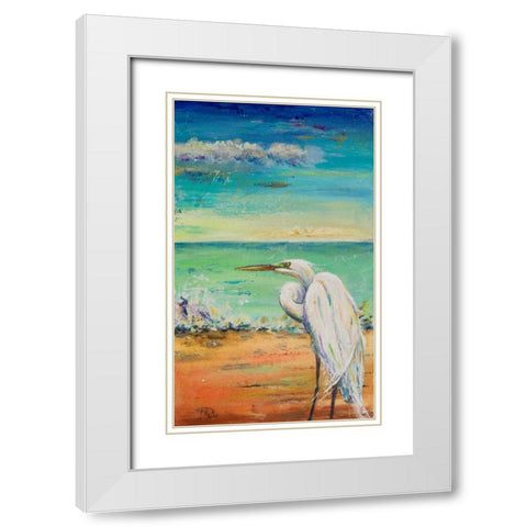 Great Egret II White Modern Wood Framed Art Print with Double Matting by Pinto, Patricia