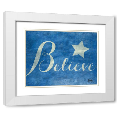 Create Believe II White Modern Wood Framed Art Print with Double Matting by Pinto, Patricia