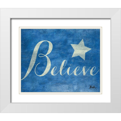 Create Believe II White Modern Wood Framed Art Print with Double Matting by Pinto, Patricia