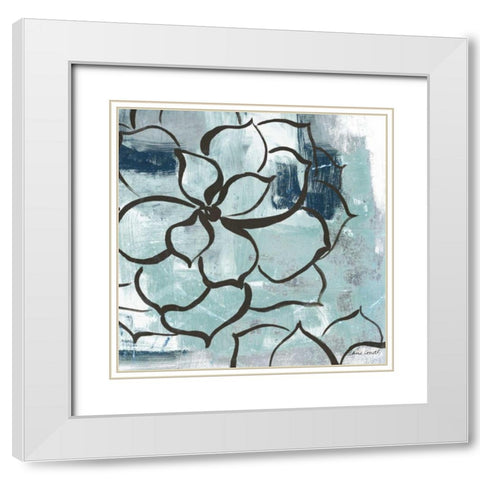Cool Vision Floral I White Modern Wood Framed Art Print with Double Matting by Loreth, Lanie