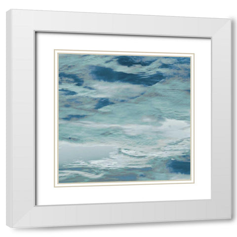 Blue Study White Modern Wood Framed Art Print with Double Matting by Mansfield, Kathy