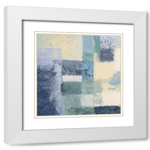 Winter Geometry Square II White Modern Wood Framed Art Print with Double Matting by Marcon, Michael