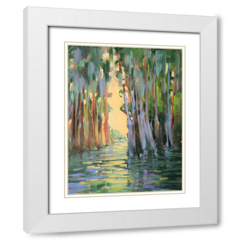 Through the Marsh I White Modern Wood Framed Art Print with Double Matting by Slivka, Jane