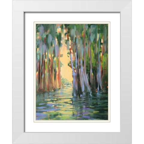 Through the Marsh I White Modern Wood Framed Art Print with Double Matting by Slivka, Jane