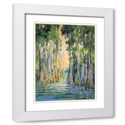 Through the Marsh II White Modern Wood Framed Art Print with Double Matting by Slivka, Jane