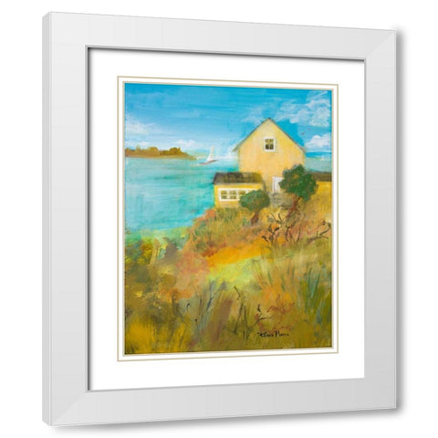 Home By the Sea White Modern Wood Framed Art Print with Double Matting by Maria, Robin