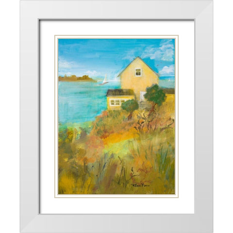 Home By the Sea White Modern Wood Framed Art Print with Double Matting by Maria, Robin
