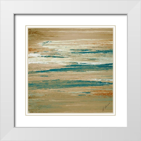 Fall Sunset White Modern Wood Framed Art Print with Double Matting by Mercado, M.