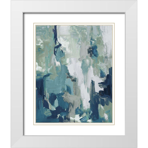 Cool Serenade I White Modern Wood Framed Art Print with Double Matting by Loreth, Lanie