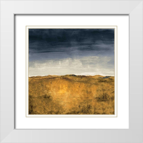 Blue Modern Landscape I White Modern Wood Framed Art Print with Double Matting by Loreth, Lanie