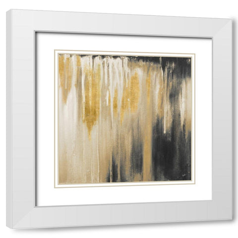 Gold Paysage I White Modern Wood Framed Art Print with Double Matting by Pinto, Patricia