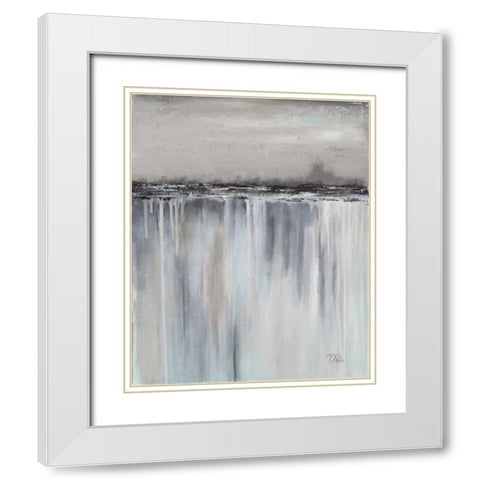 Muted Paysage II White Modern Wood Framed Art Print with Double Matting by Pinto, Patricia