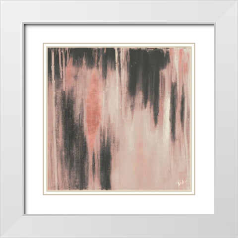 Pink Paysage II White Modern Wood Framed Art Print with Double Matting by Pinto, Patricia