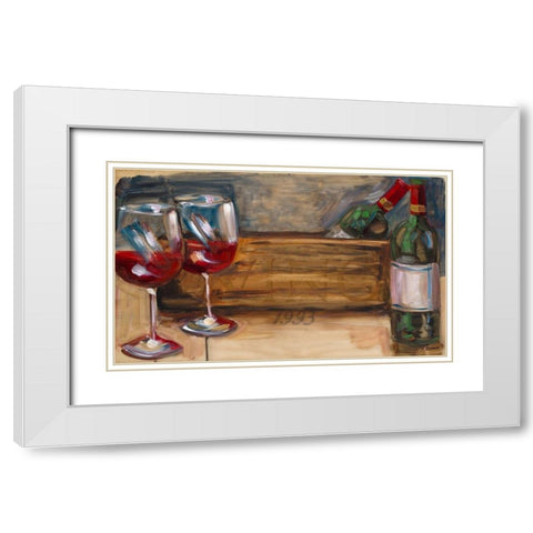 93 Vino White Modern Wood Framed Art Print with Double Matting by French-Roussia, Heather A.