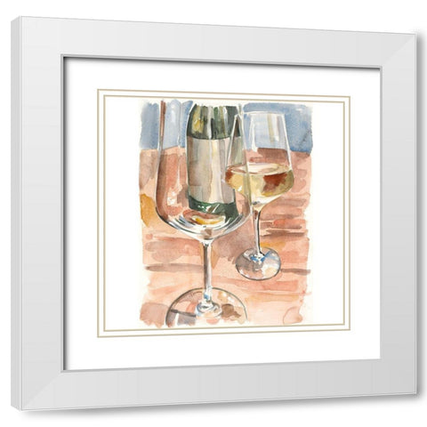 Glass of White White Modern Wood Framed Art Print with Double Matting by French-Roussia, Heather A.