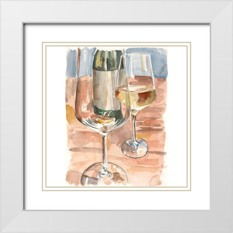 Glass of White White Modern Wood Framed Art Print with Double Matting by French-Roussia, Heather A.