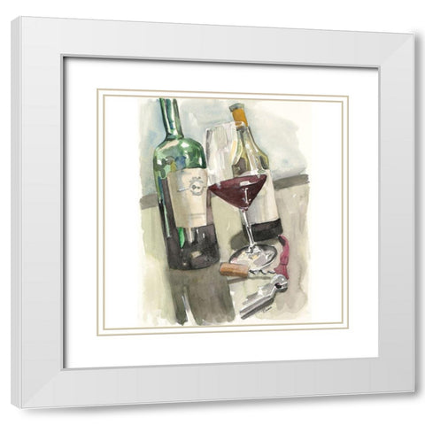 Glass of Red White Modern Wood Framed Art Print with Double Matting by French-Roussia, Heather A.
