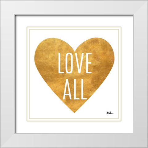 Love and Live on White I White Modern Wood Framed Art Print with Double Matting by Pinto, Patricia