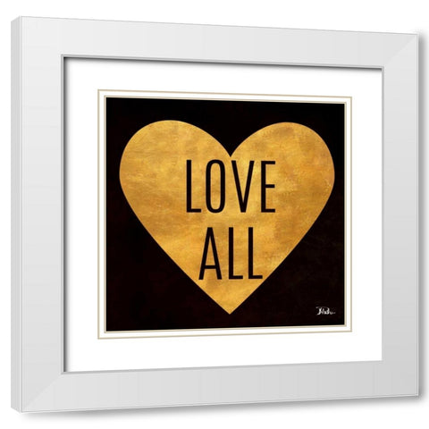 Love and Live I White Modern Wood Framed Art Print with Double Matting by Pinto, Patricia