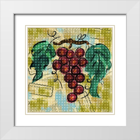 Fashion Fruit III White Modern Wood Framed Art Print with Double Matting by Biscardi, Nicholas