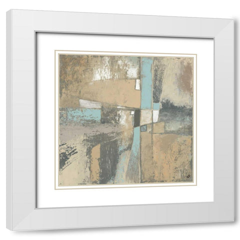 Cool Tangent I White Modern Wood Framed Art Print with Double Matting by Marcon, Michael