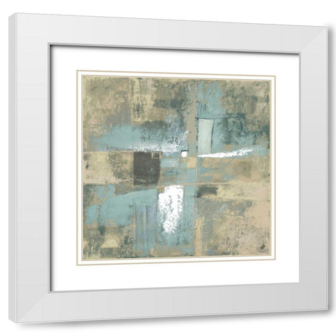 Cool Tangent II White Modern Wood Framed Art Print with Double Matting by Marcon, Michael