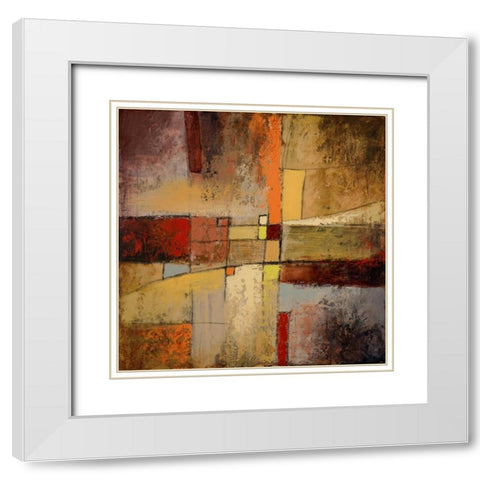 Tangent II White Modern Wood Framed Art Print with Double Matting by Marcon, Michael
