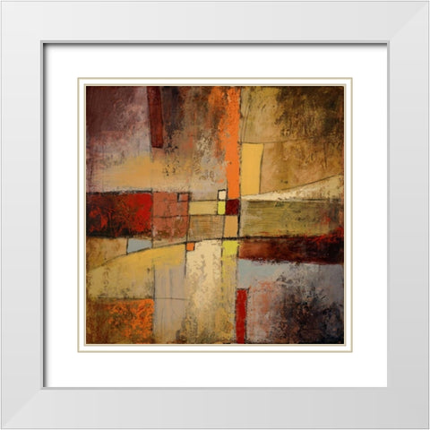 Tangent II White Modern Wood Framed Art Print with Double Matting by Marcon, Michael