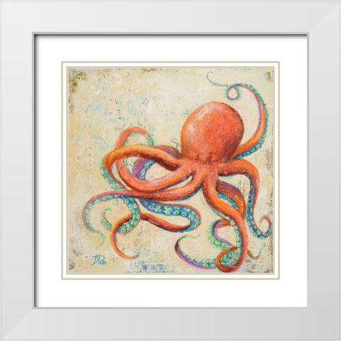 Creatures of the Ocean II White Modern Wood Framed Art Print with Double Matting by Pinto, Patricia