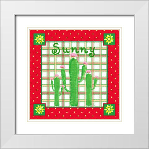 Chili Fiesta III White Modern Wood Framed Art Print with Double Matting by Metz, Andi