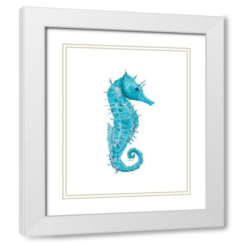 Curly Tails I White Modern Wood Framed Art Print with Double Matting by Edwins, Hugo
