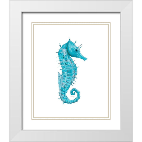 Curly Tails I White Modern Wood Framed Art Print with Double Matting by Edwins, Hugo