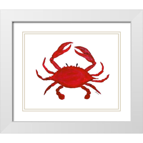 Pincher I White Modern Wood Framed Art Print with Double Matting by Edwins, Hugo