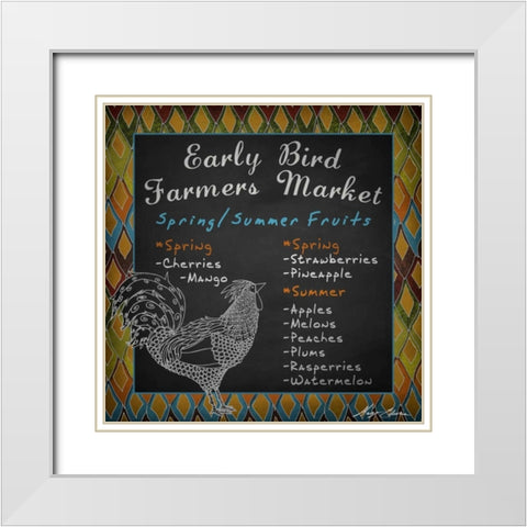 Early Bird II White Modern Wood Framed Art Print with Double Matting by Edwins, Hugo